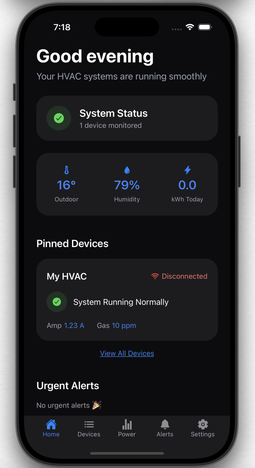 HVASee mobile dashboard